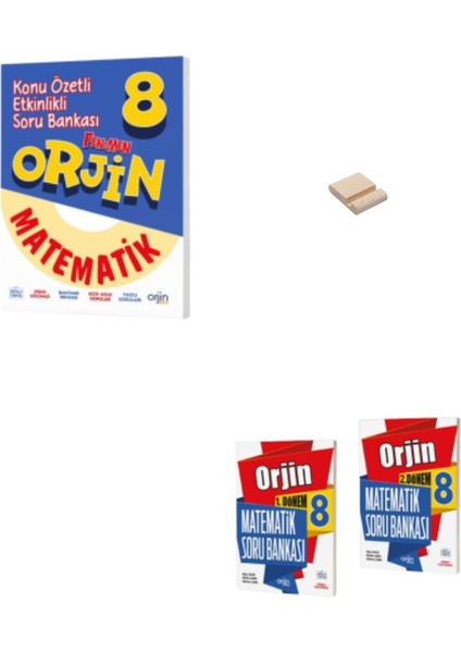 Orjin LGS 8. Sınıf Matematik Konu Özetli 1 ve 2. Dönem Soru Bankası Seti
