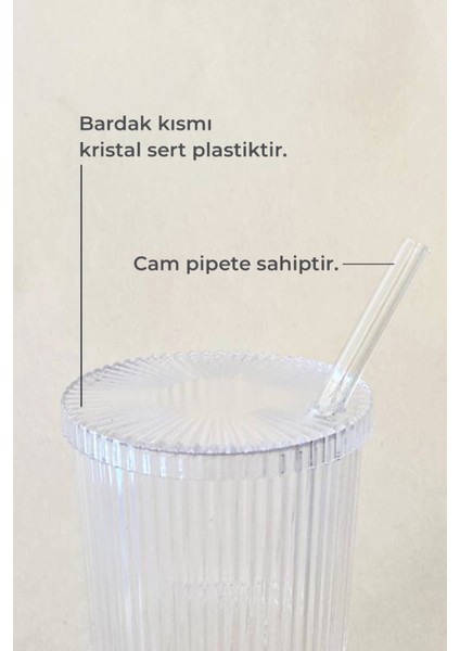 Xl 600 ml Kristal Sert Plastik Cam Pipetli Pinterest Bardak | Kahve Limonata Kokteyl Sunum Bardağı fırsatları