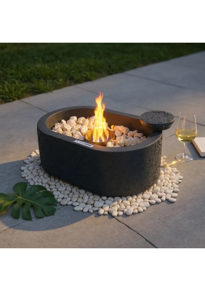 Beton - Ateş Çukuru - Oval - Antrasit fiyatları