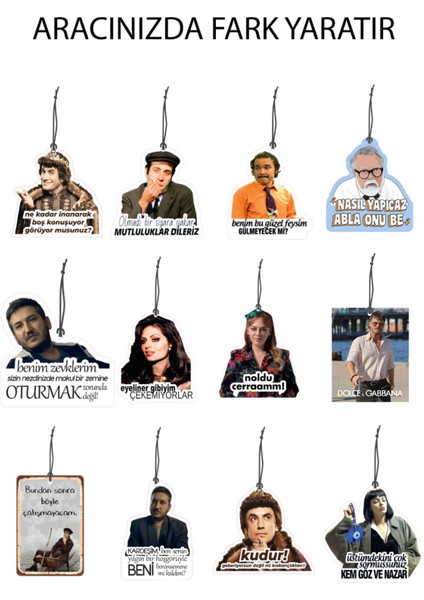 Bymeyla 12 Adet Hem Eğlenceli Hem Gösterişli Oto Kokusu ve Araba Aksesuarları fiyatları