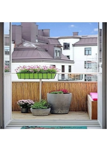 Haki Kamış Hasır Balkon Çiti, Dekoratif ve Dayanıklı 40 cm x 5 M Ölçülerinde fırsatları