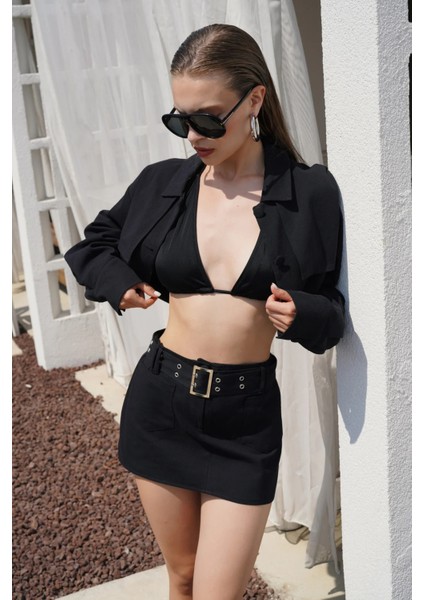 Kemer Detay Mini Siyah Etek modelleri