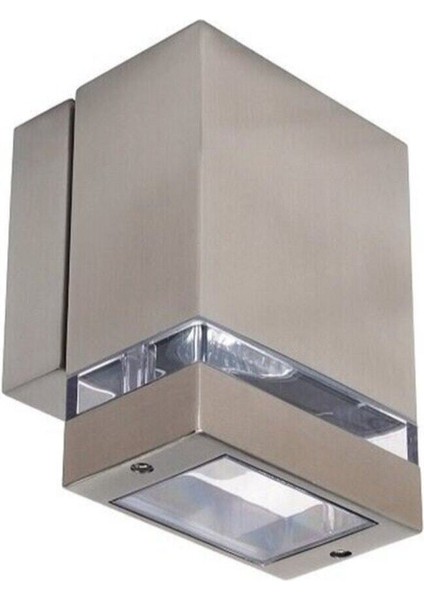 Şık Paslanmaz Çelik Dış Mekan Aplik, Saten Nikel, IP44, Ampüllü fiyatları