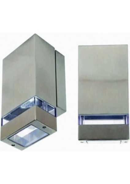 Şık Paslanmaz Çelik Dış Mekan Aplik, Saten Nikel, IP44, Ampüllü fırsatları