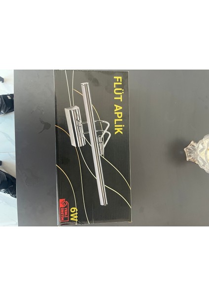 35 cm Siyah Beyaz Işık Ayna Üstü Duvar Tablo Flüt Aplik Beyaz Işık indirimleri