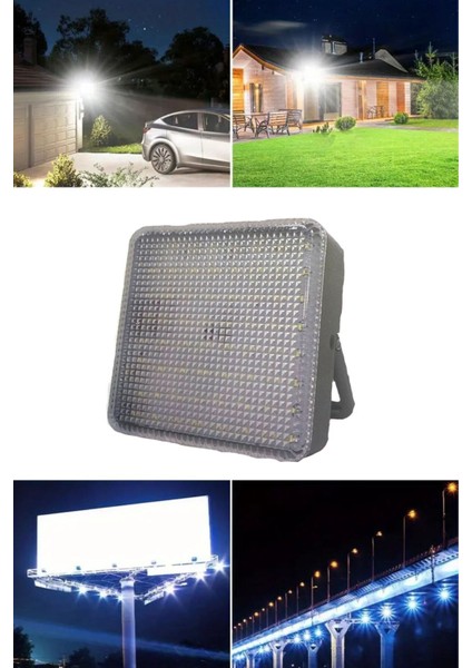 USB Şarjlı 4 Modlu Dış Mekan Projektör, 200W, 360°, Siyah Renk