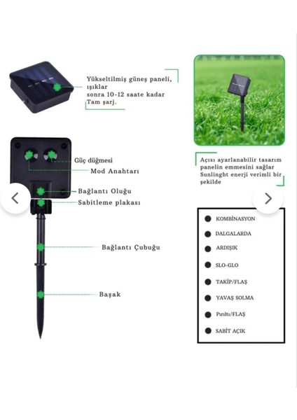 Güneş Enerjili 100 LED Peri Işık, Bahçe ve Iç Mekan Dekoru Için Mükemmel Aydınlatma fırsatları