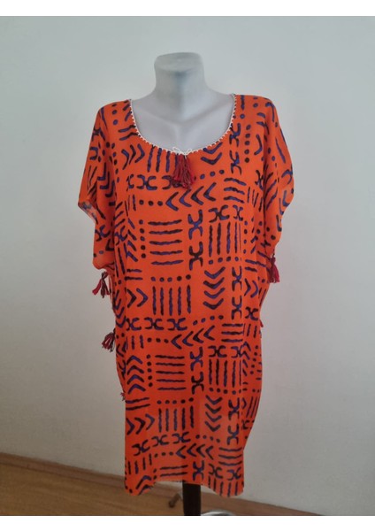 Desenli Pamuklu Yazlık Tunik Pareo