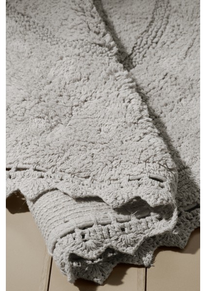 Nebbia %100 Pamuk, El Dokuması Banyo Paspası Gri 100x100 fırsatları