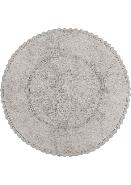 Nebbia %100 Pamuk, El Dokuması Banyo Paspası Gri 100x100 indirimleri