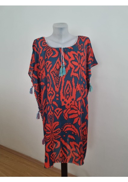 Desenli Pamuklu Yazlık Tunik Pareo