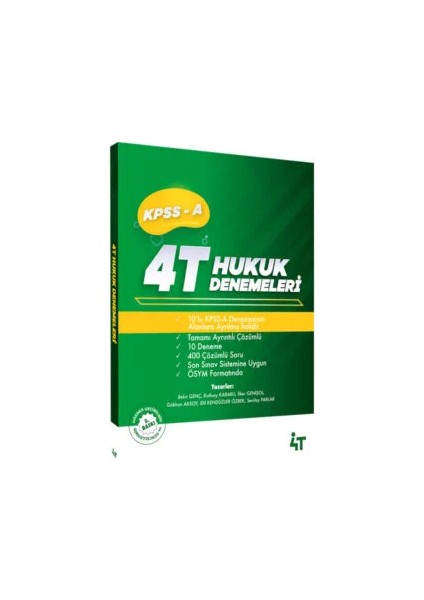 Kpss-A Tamamı Çözümlü 10’lu Hukuk Denemeleri 5.baskı