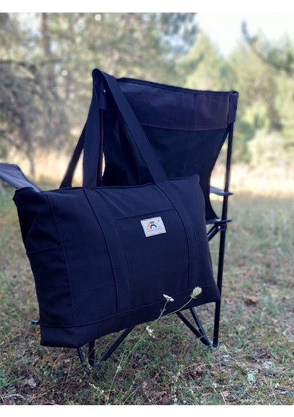 Venedik Büyük Boy Günlük - Seyahat Çanta - Siyah