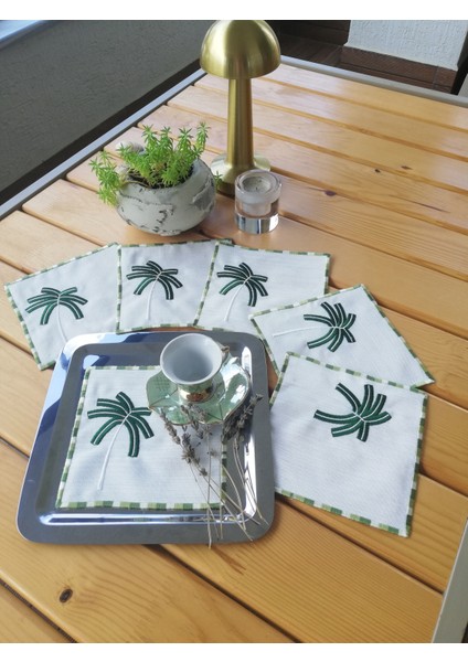 Egzotik Kahve Sunum Peçetesi – Tropikal ve Şık