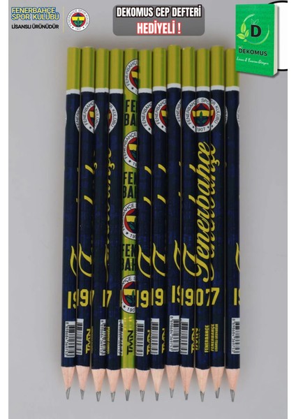 Dekomus Ile Lisanslı Fenerbahçe 12 Adet Kurşun Kalem