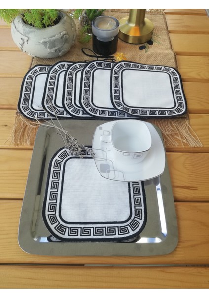 Dark Elegance Kahve Sunum Peçetesi – Özgün ve Estetik