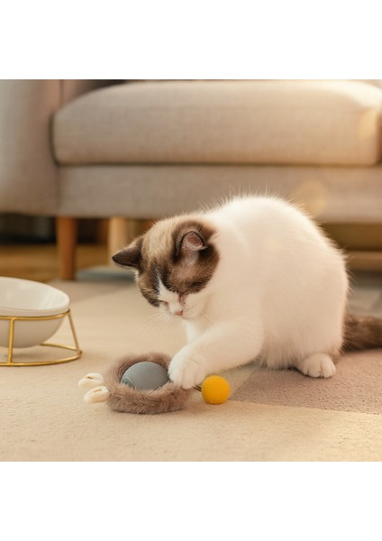 Kedi Oyuncağı USB Şarjlı Hareketli Tüylü (Zilli Pomponlu Akıllı Top) fiyatları