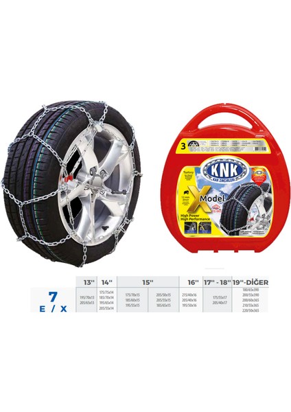 Patinaj Zinciri Takmatik Çapraz 14-15-16-17 Jant Zincir Ebatlari Için Resime Bakiniz Lzwdr