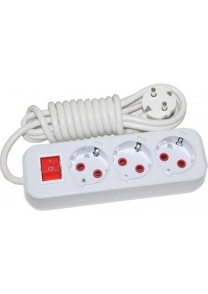 Asel Priz 3 Lü 3 mt Anahtarlı