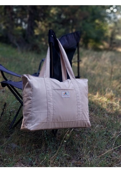 Venedik Büyük Boy Günlük Sade Şık Çanta - Bej indirimleri