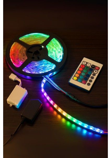 Büro Ev Ofis Yazlık Dekoru Için 54LED USB Bağlantoşı Kumandalı Rgb Şerit Işık fiyatları