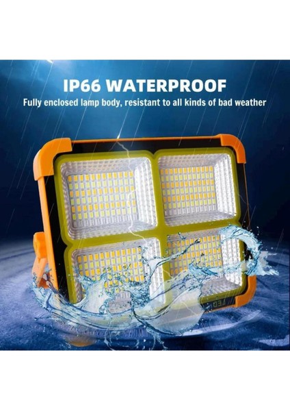 Renkli 200W Güneş ve USB Şarjlı Taşınabilir LED Armatür indirimleri