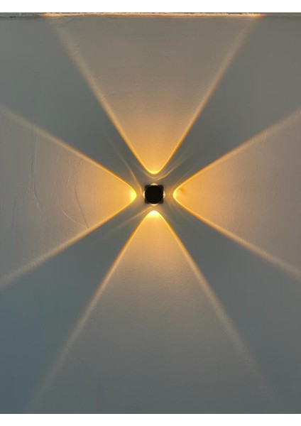 4W Dekoratif Iç/dış Mekan LED Aplik Siyah, Elektrikli Duvar Aydınlatması