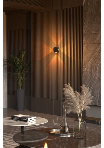 4W Dekoratif Iç/dış Mekan LED Aplik Siyah, Elektrikli Duvar Aydınlatması fiyatları