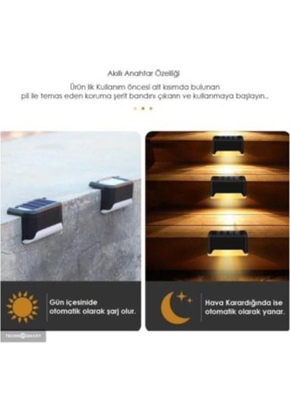 4'lü Solar Merdiven Lambası Seti, Güçlü ve Enerji Tasarruflu Işıklar fiyatları