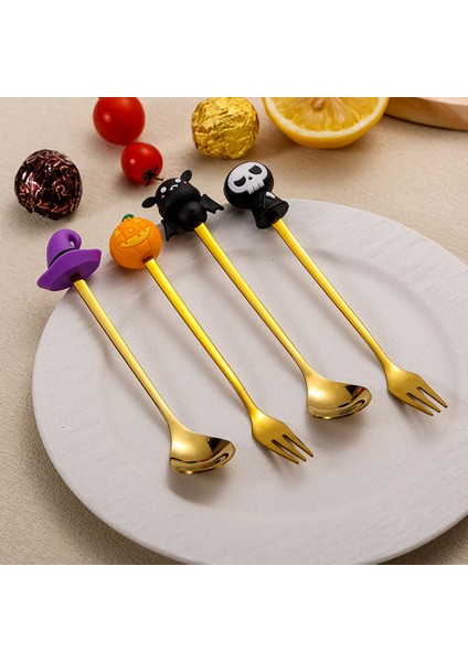 Premium Çocuk Cadı Figürlü Paslanmaz Çelik Uçlu Çatal-Kaşık Set, 6 Parça (24+ Ay) fırsatları