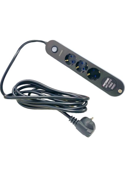 GR-300 3'lü 5metre Kablolu Akım Korumalı Grup Priz modelleri