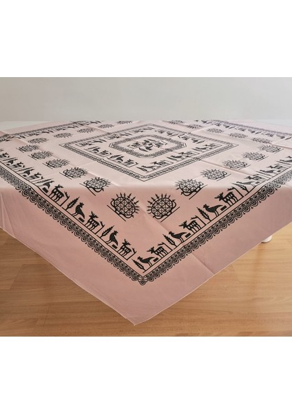 Etnik Desenli Kare Sofra Bezi Piknik Örtüsü Masa Örtüsü fiyatları