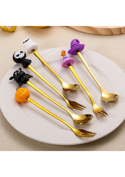 Premium Çocuk Cadı Figürlü Paslanmaz Çelik Uçlu Çatal-Kaşık Set, 6 Parça (24+ Ay) indirimleri
