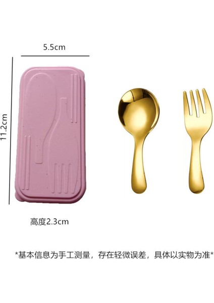 Gold Renk Premium Çocuk Paslanmaz Çelik Uçlu Çatal-Kaşık Set 24+ Ay fiyatları