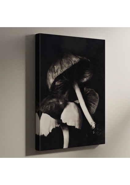 Karanlık Mantarlar Soyut Sanat Tablosu