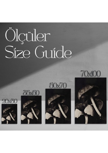 Karanlık Mantarlar Soyut Sanat Tablosu modelleri