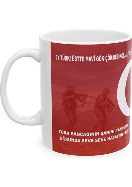 Şanlı Türk Askeri Bardak , Askere Hediye Bayrak , Asker Yemini Yazılı Porselen Bardak fırsatları