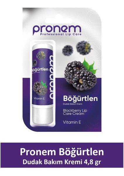 Pronem Dudak Bakım Kremi Böğürtlen 4,8 gr