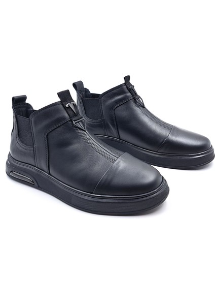 M22012 Hakiki Deri Lastikli Siyah Erkek Konfor Bot indirimleri