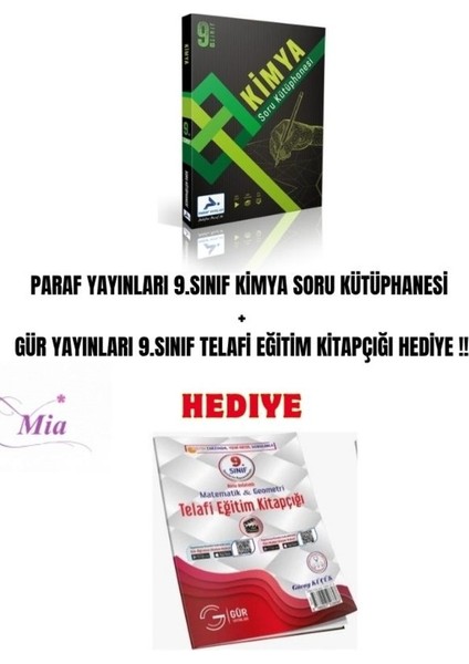 Paraf 9 Kimya Soru Kütüphanesi(Telafi Eğitim Kitapçığı Hediyeli)!!