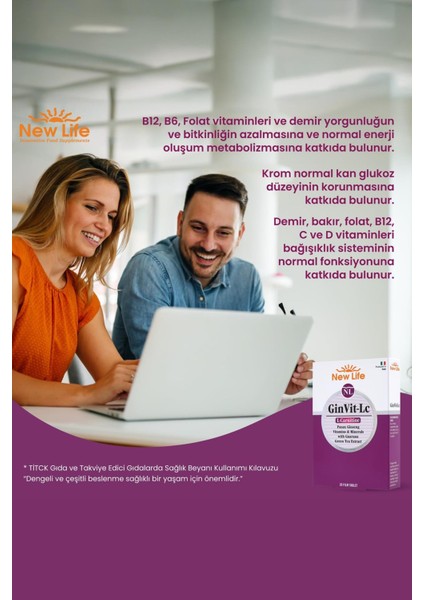 Asfstore New Life Ginvit-Lc L- Carnitine 30 Film Tablet 2 Adet modelleri