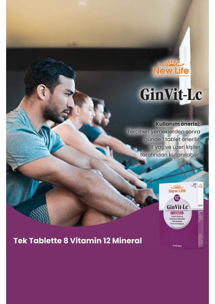 Asfstore New Life Ginvit-Lc L- Carnitine 30 Film Tablet 2 Adet indirimleri
