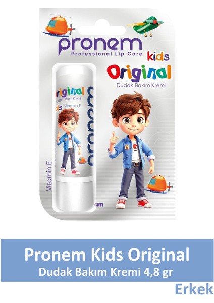 Asfstore Pronem Kids Dudak Bakım Kremi Erkek Sade 4,8gr