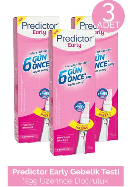 Asfstore Predictor Early Gebelik Testi 3 Adet