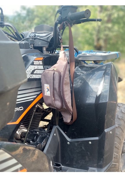 Teknik Kumaş Bel Çantası - Kahverengi fiyatları