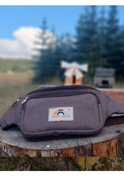 Teknik Kumaş Bel Çantası - Kahverengi modelleri