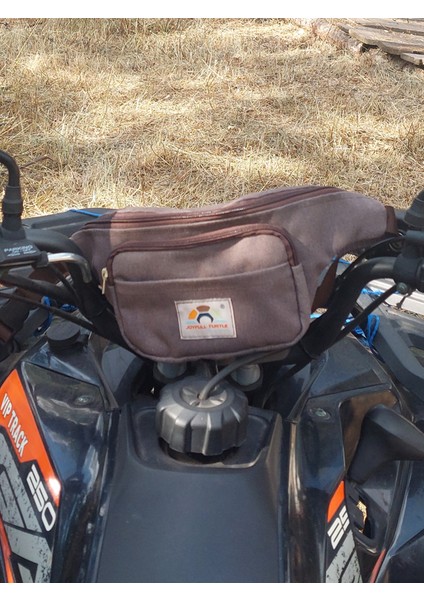 Teknik Kumaş Bel Çantası - Kahverengi fırsatları