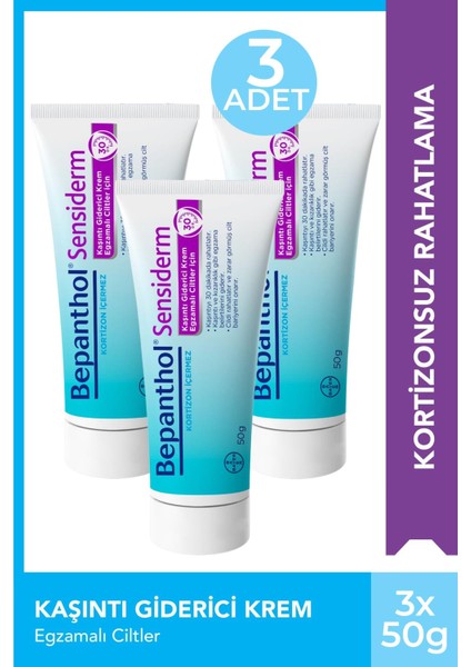 Bepanthol Sensiderm Krem 50 gr 3 Adet