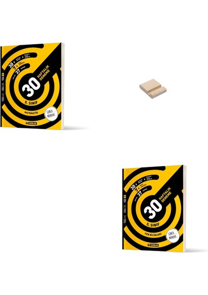 5. Sınıf 30 Haftalık Matematik ve Fen Bilimleri Deneme Seti + Telefon Tutucu