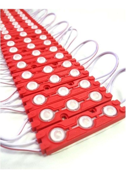 Kırmızı Mercekli LED Modül, 20 Adet, Yüksek Parlaklık ve Dayanıklılık Ile.